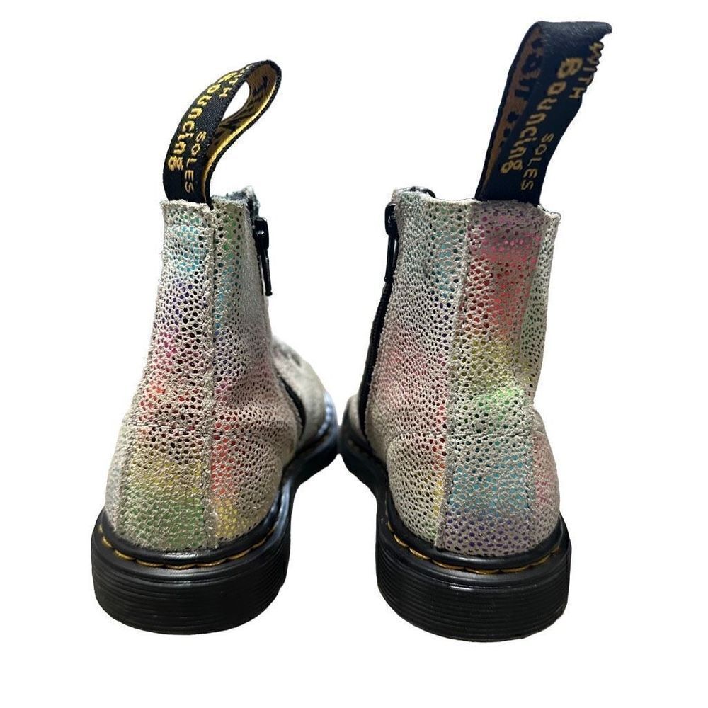 Dr Martens TODDLER 1460 PASCAL IRIDESCENT LACE UP BOOTS size 10 - Picture 3 of 6